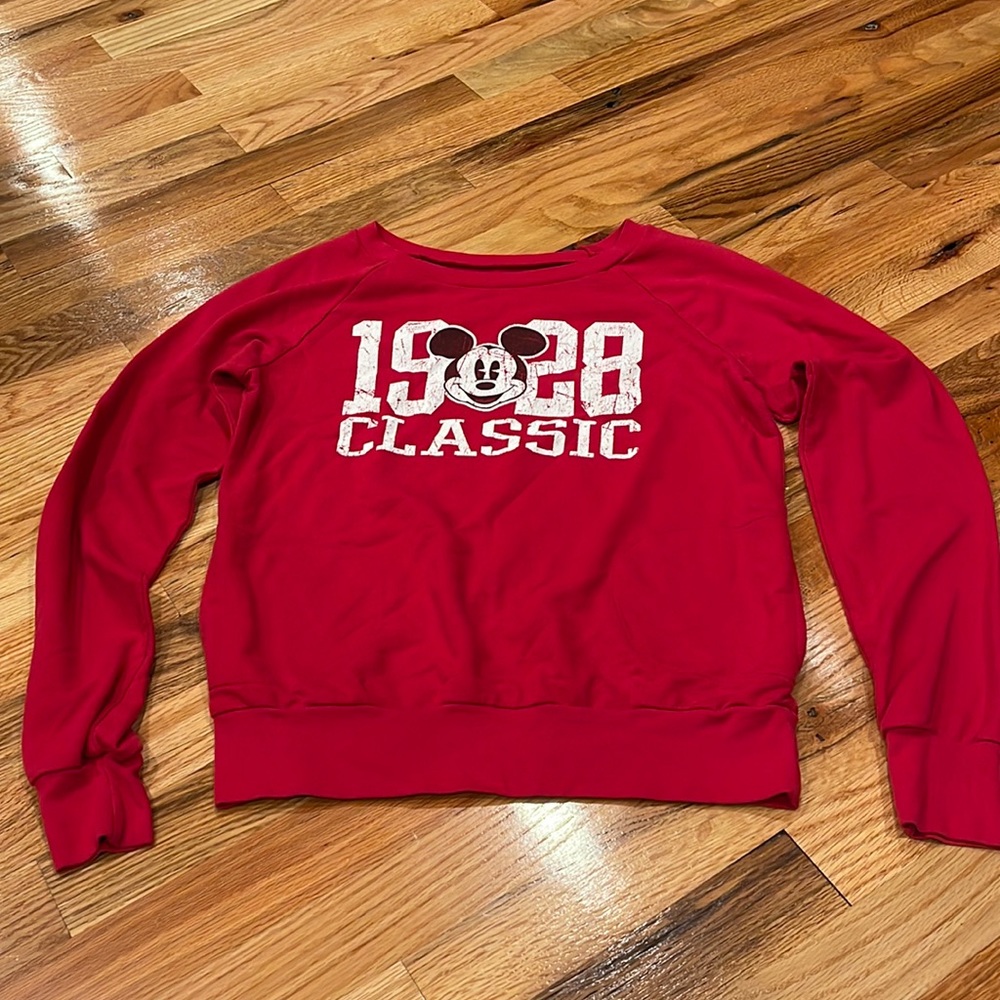 Long sleeve red Mickey Mouse shirt